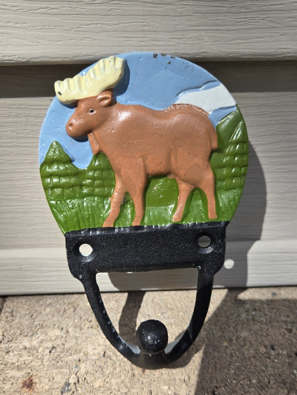 New Cast Iron Moose Wall Hook North Woods Man Cave